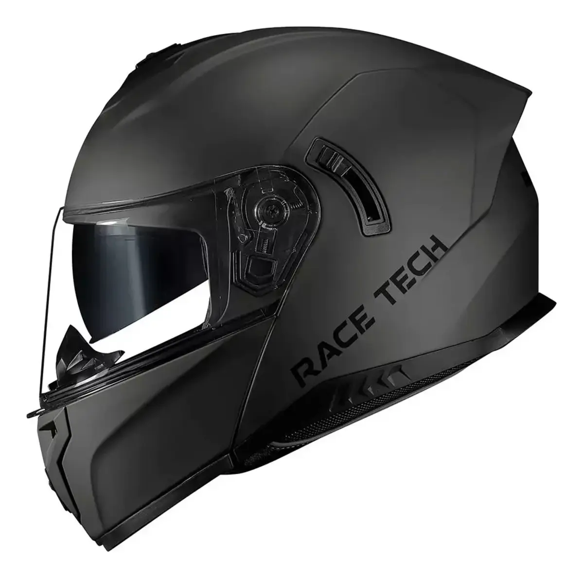 Capacete Race Tech Escamoteável Signal Monocolor Cinza Fosco Tamanho 62 — foto 2