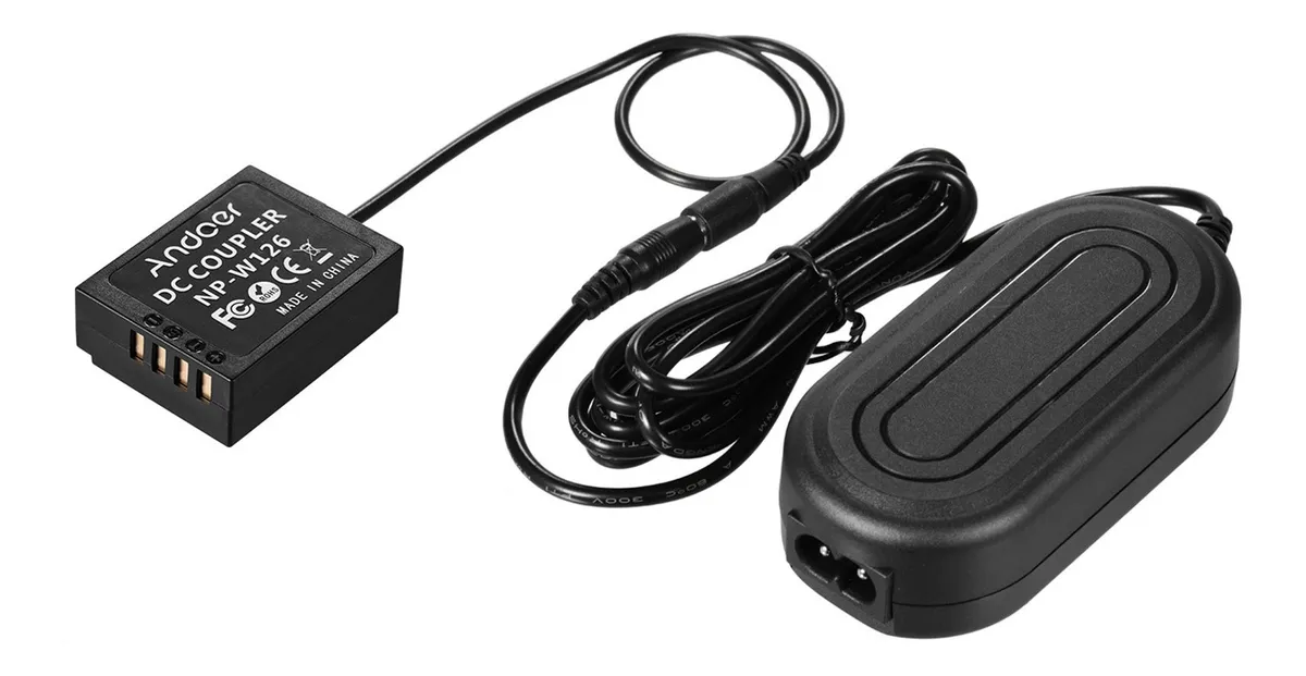 Acople Para Batería Andoer Np-w126 Y Adaptador De Corriente