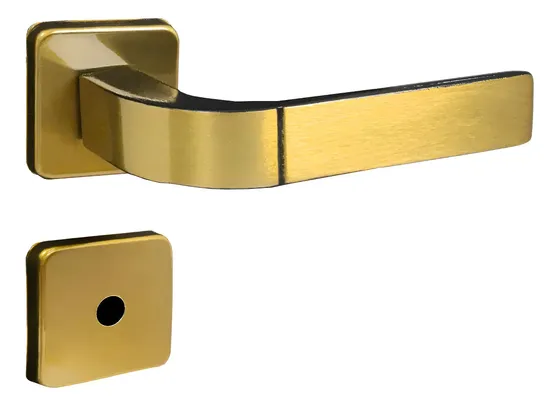 Fechadura Banheiro Roseta Módena MGM Bronze Latonado Aço Inox