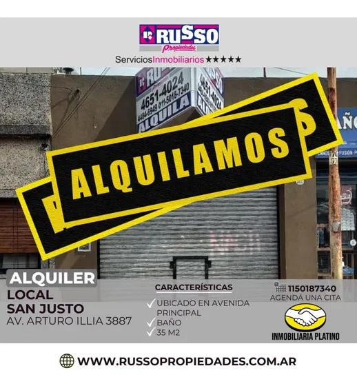 Alquiler Local En San Justo 35 M2