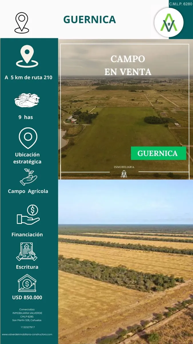 Campo En Venta En Guernica - Presidente Peron (9 Hectareas)
