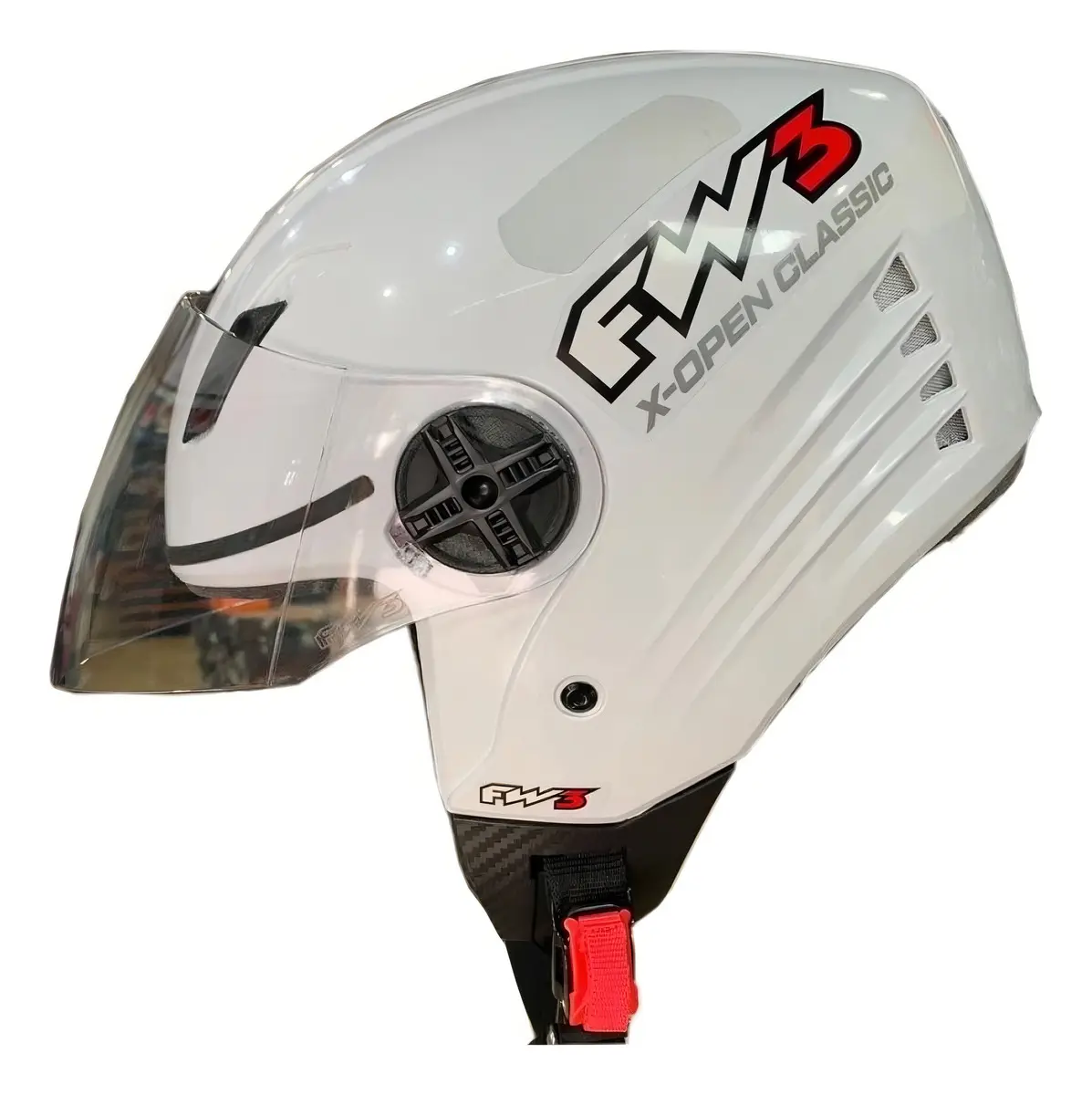 Capacete Fw3 Para Moto X Open Classic Tamanho 60 Cor Branco — foto 5