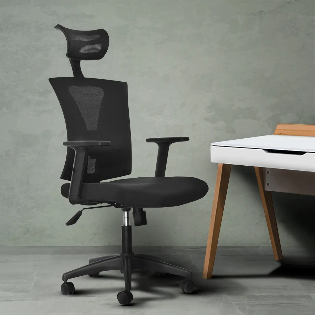 Silla de Escritorio para Oficina Ergonómica Presidente Ergonomus Niza base nylon