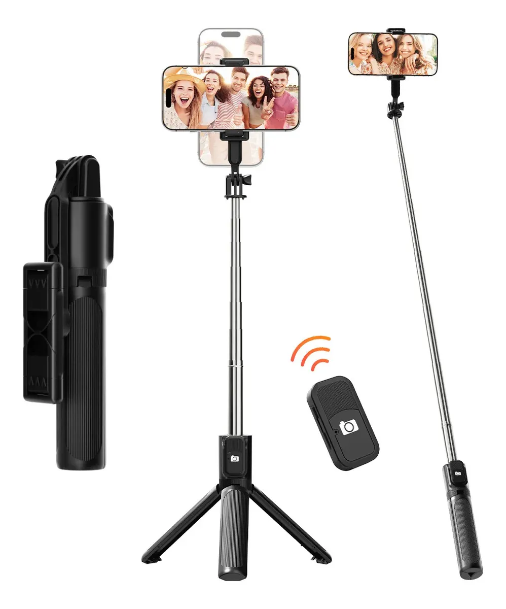 Tripé Para Celular Inova com Bastão de Selfie e Bluetooth, Ajustável 100 cm