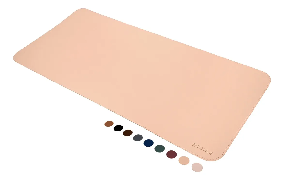 Mousepad Grande Marfim 70x30 Deskpad Couro Antiderrapante Mesa Computador Notebook Eddias