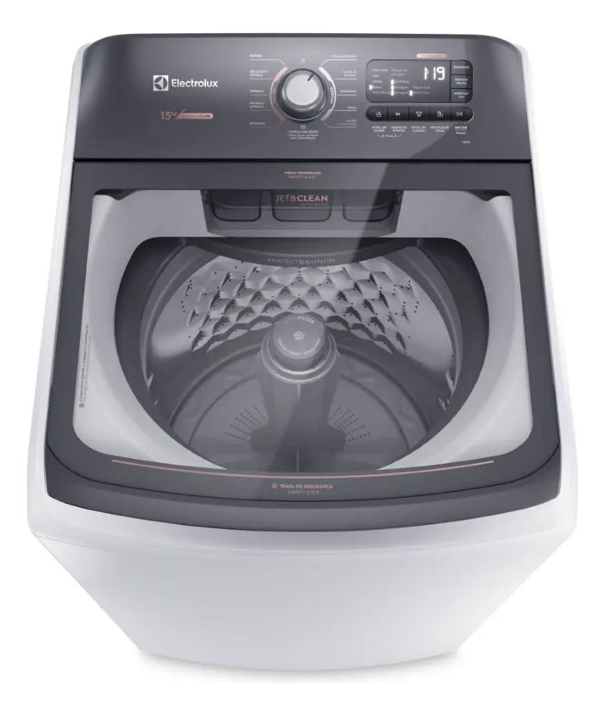 Máquina de Lavar Electrolux LEC15 Branca 15kg Premium Care com Cesto Inox Jet&Clean e Time Control - Imagem 4