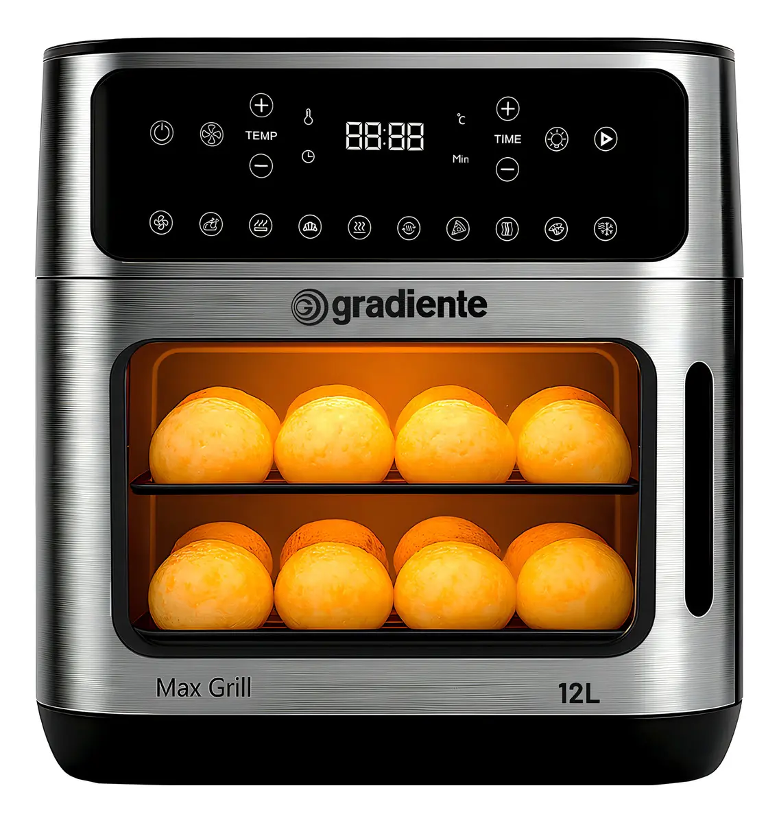 Fritadeira Elérica Air Fryer Forno Oven Gradiente Pgfo1200 12 Litros 4 Em 1 1600w Cor Preta