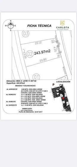 Venta De Terreno En Hacienda Carlota De 243.97 M2, Gran Ubicación !!