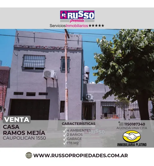 Venta Casa 4 Ambientes Ramos Mejia