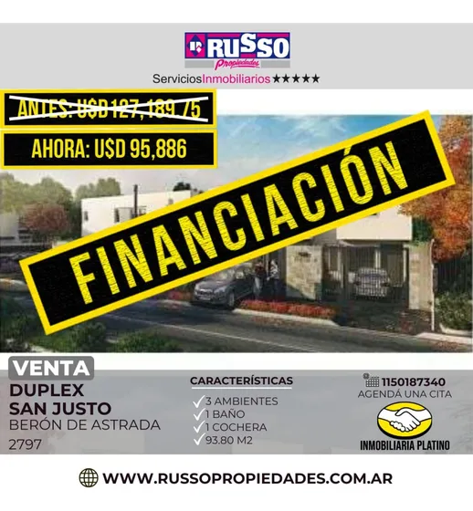 Venta Departamento Duplex 3 Ambientes San Justo