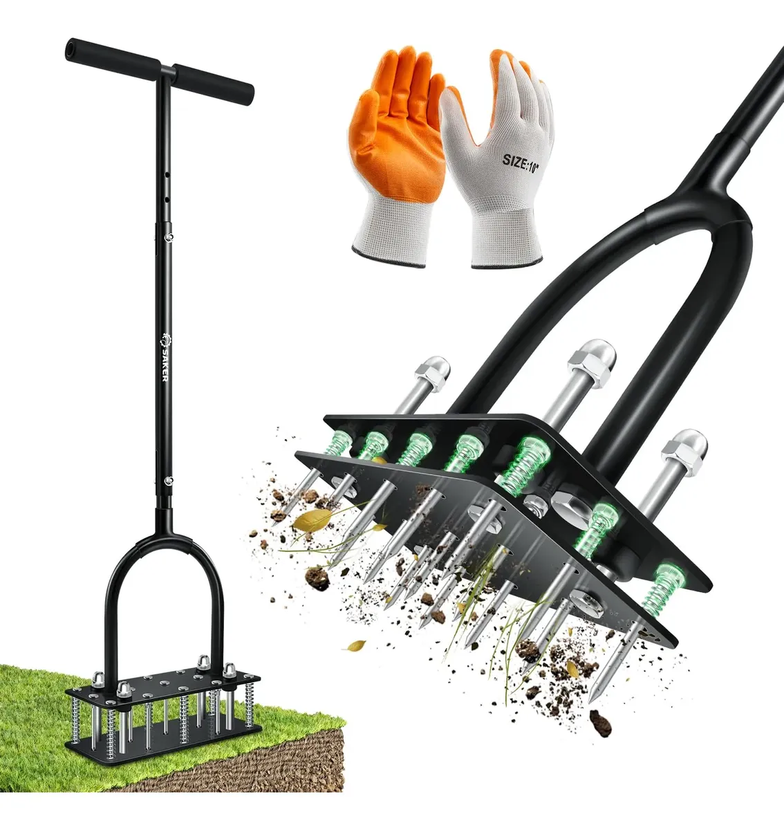 Aerador de Gramado Saker X72945-Black