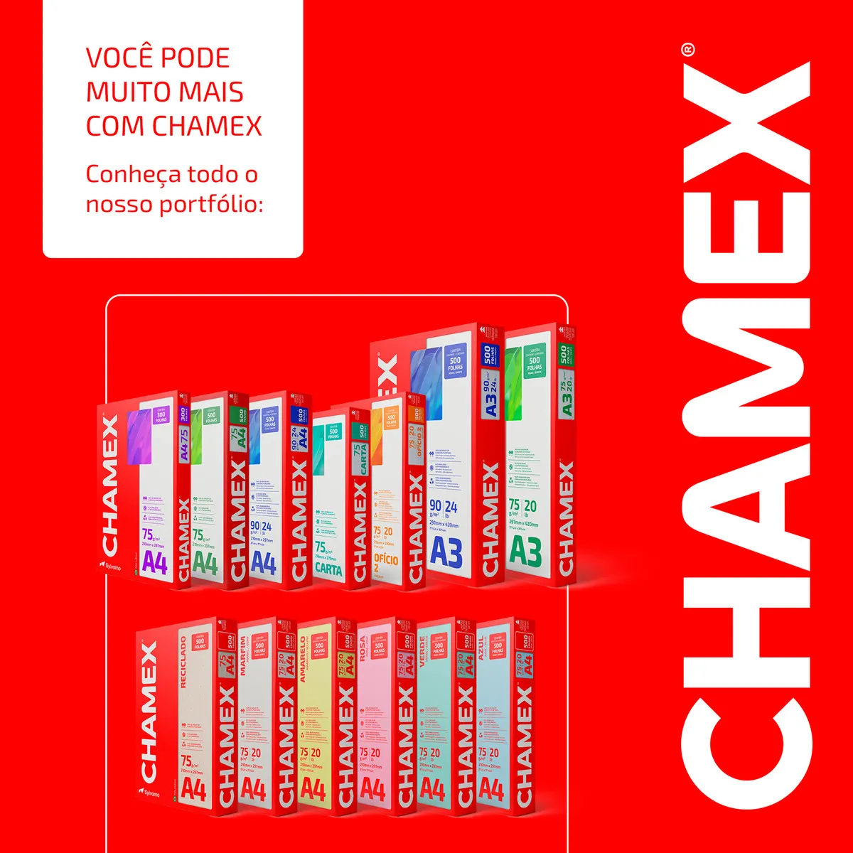 Papel Sulfite A4 Chamex 500 Folhas Branco 75g - Imagem 3