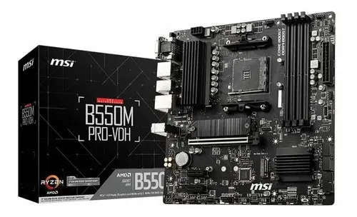 Placa-mãe MSI B550m Pro-VDH Am4 HDMI VGA Dport