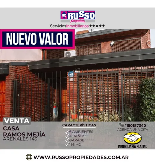 Venta Casa Ramos Mejia 6 Ambientes
