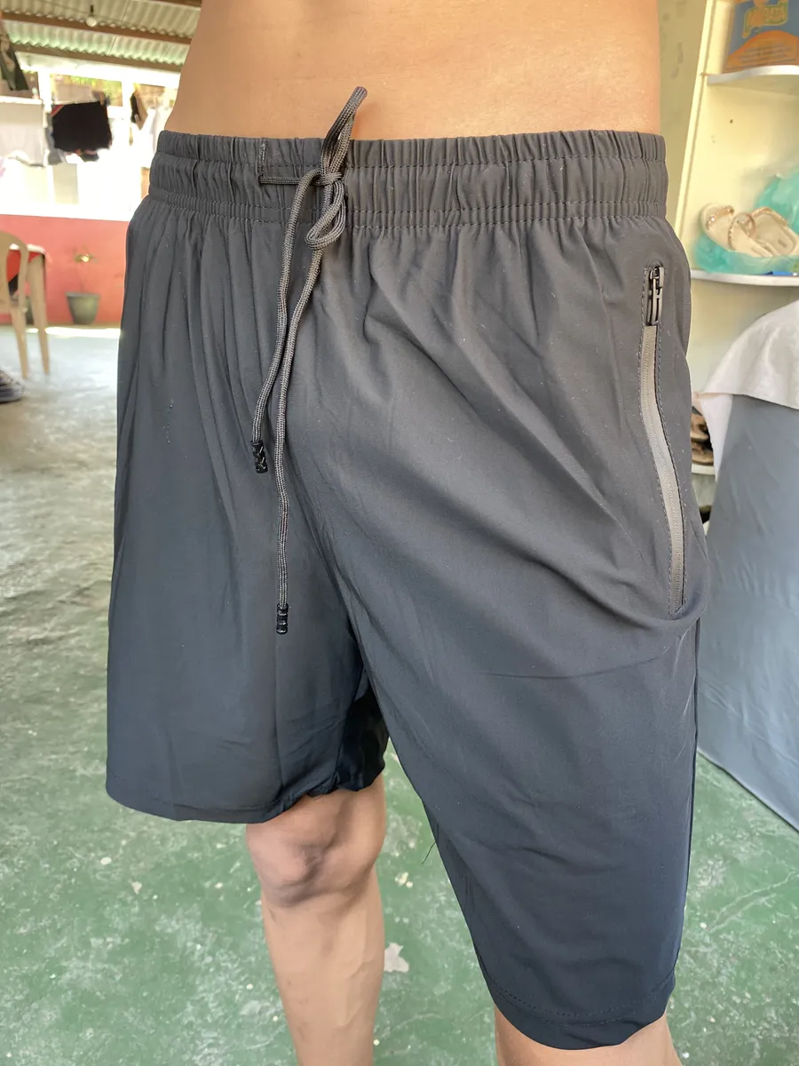 Short Masculino Bermuda Praia 2 Bolsos Zíper Secagem Rápida
