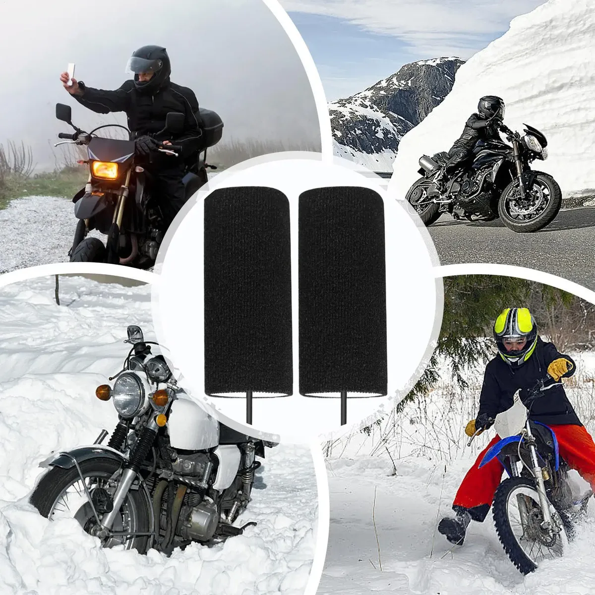 Coberturas De Grip Aquecidas Para Moto Acessorios De Inverno — foto 5