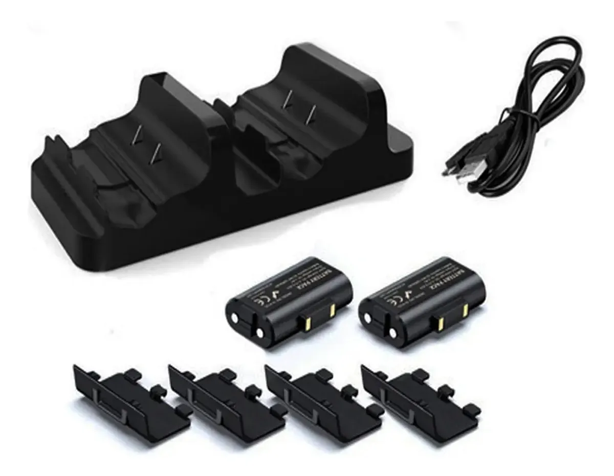 Carregador Controle Xbox One Series S/x + 2 Baterias 800mah