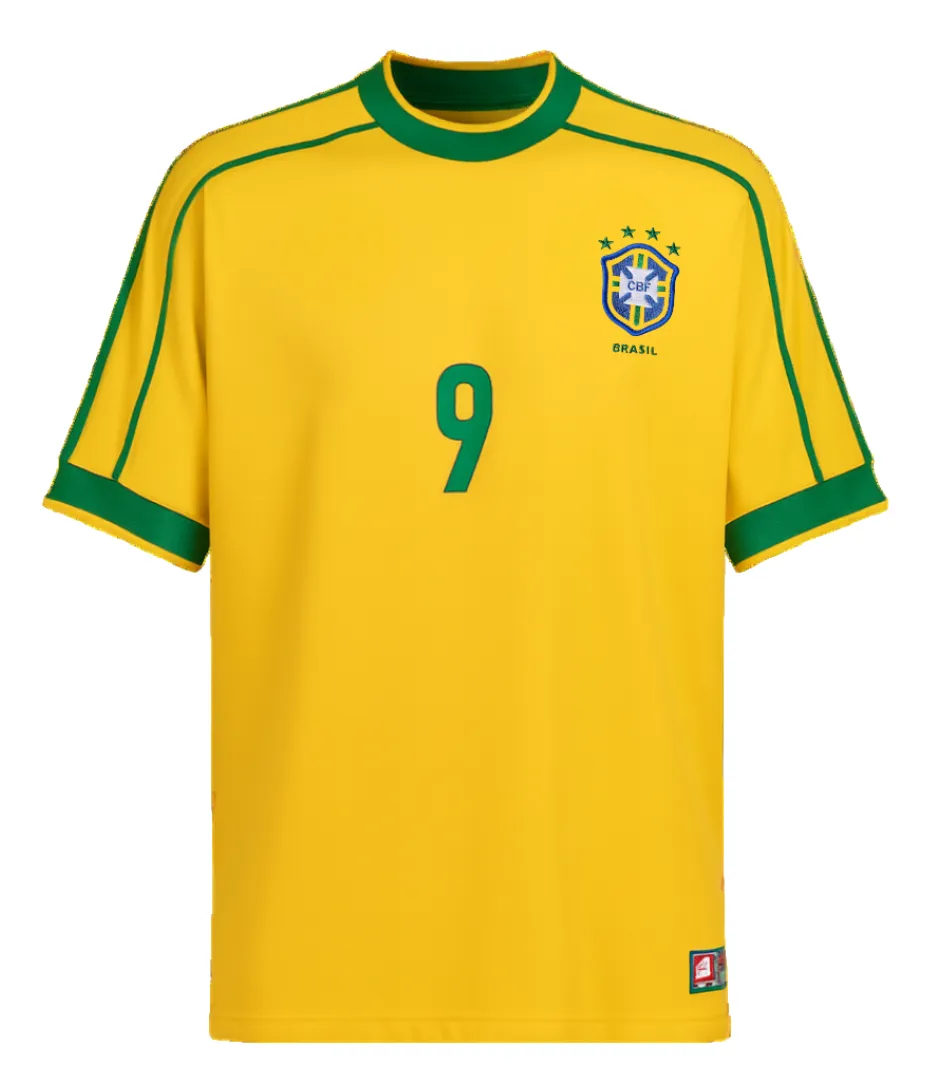 Camisa Brasil Masculina Versão Retrô Comemorativa