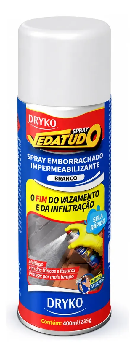 Spray Vedatudo 400ml Impermeabilizante Emborrachado Dryko