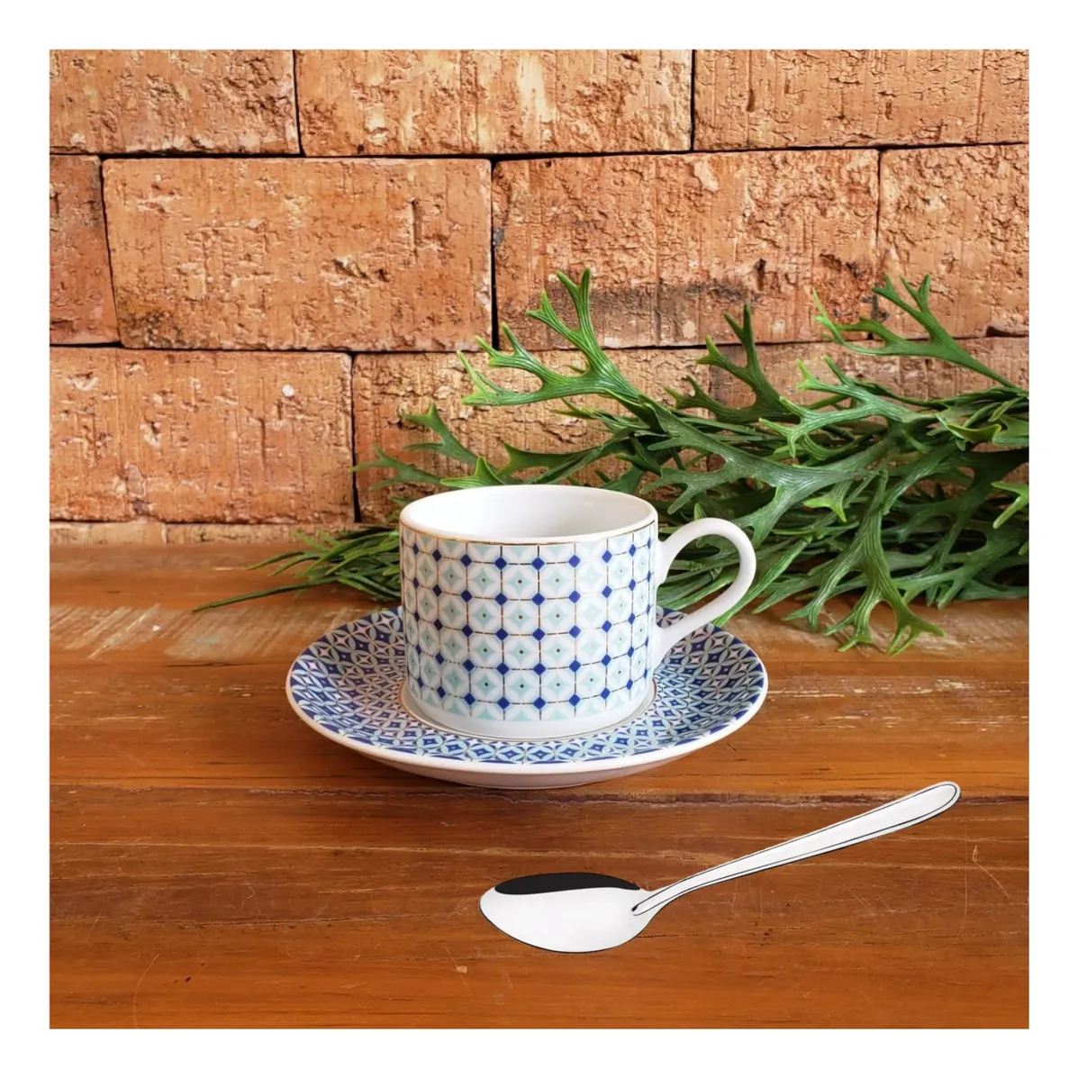 Kit 50 Colher de Chá Aço Inox Basic Restaurante Buffet Cozinha