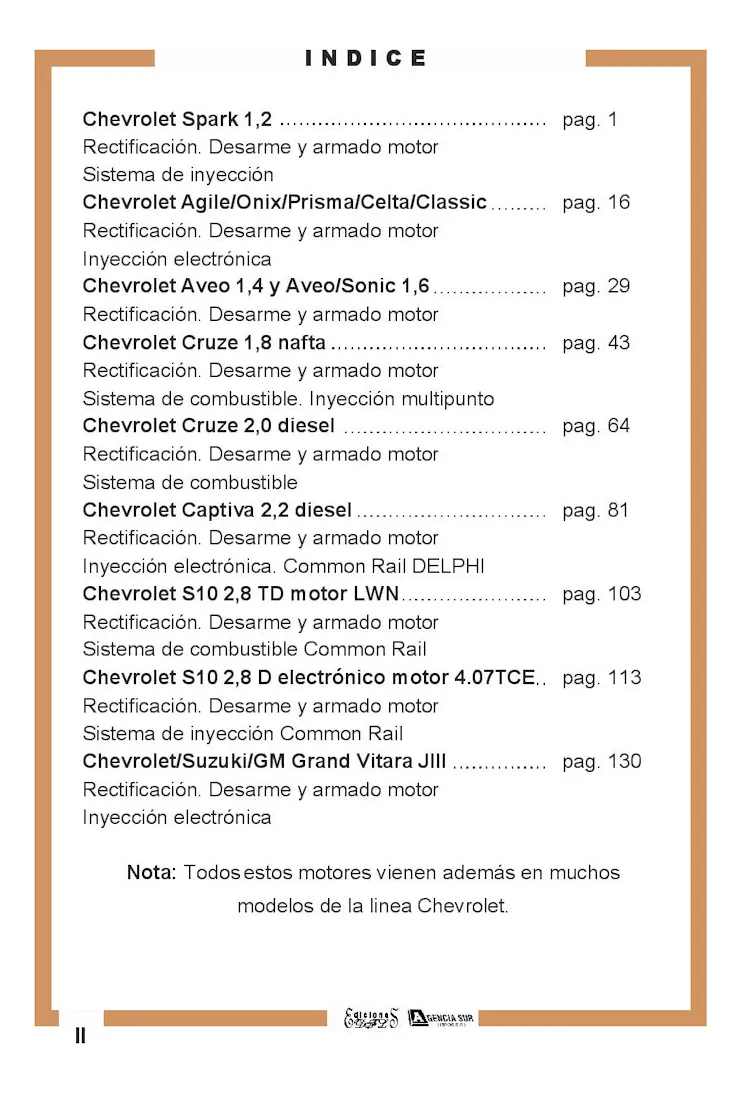Manual de Servicio Motores CHEVROLET