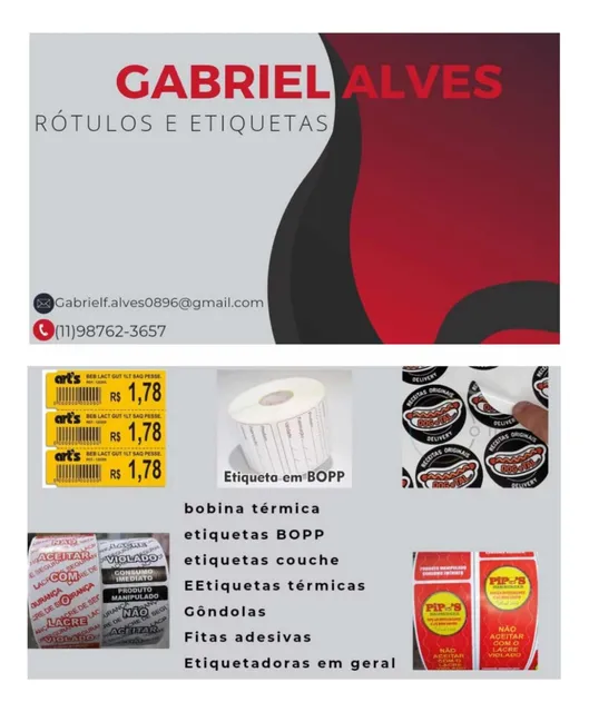 Etiquetas Adesivas Rótulos E Bobinas
