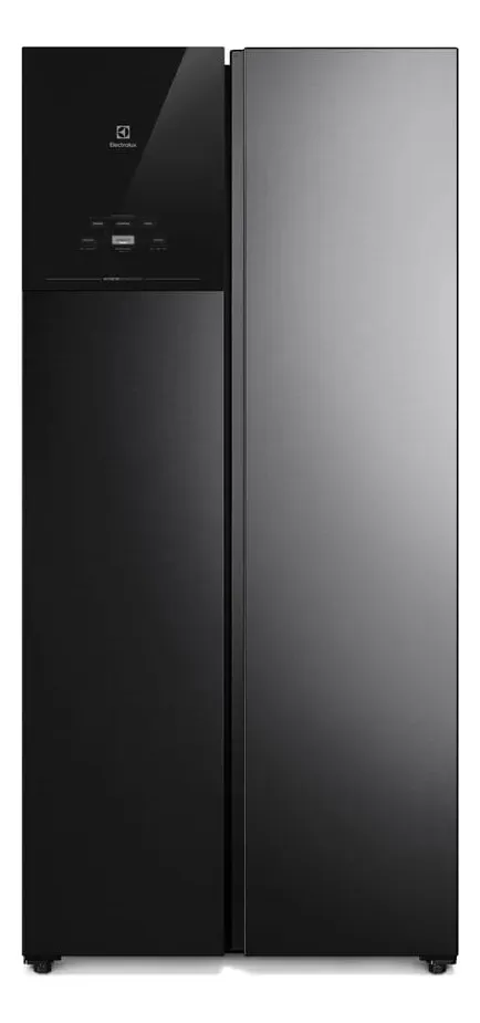 Geladeira Electrolux 431l Bivolt Sidebyside Black Inox Es40b Black