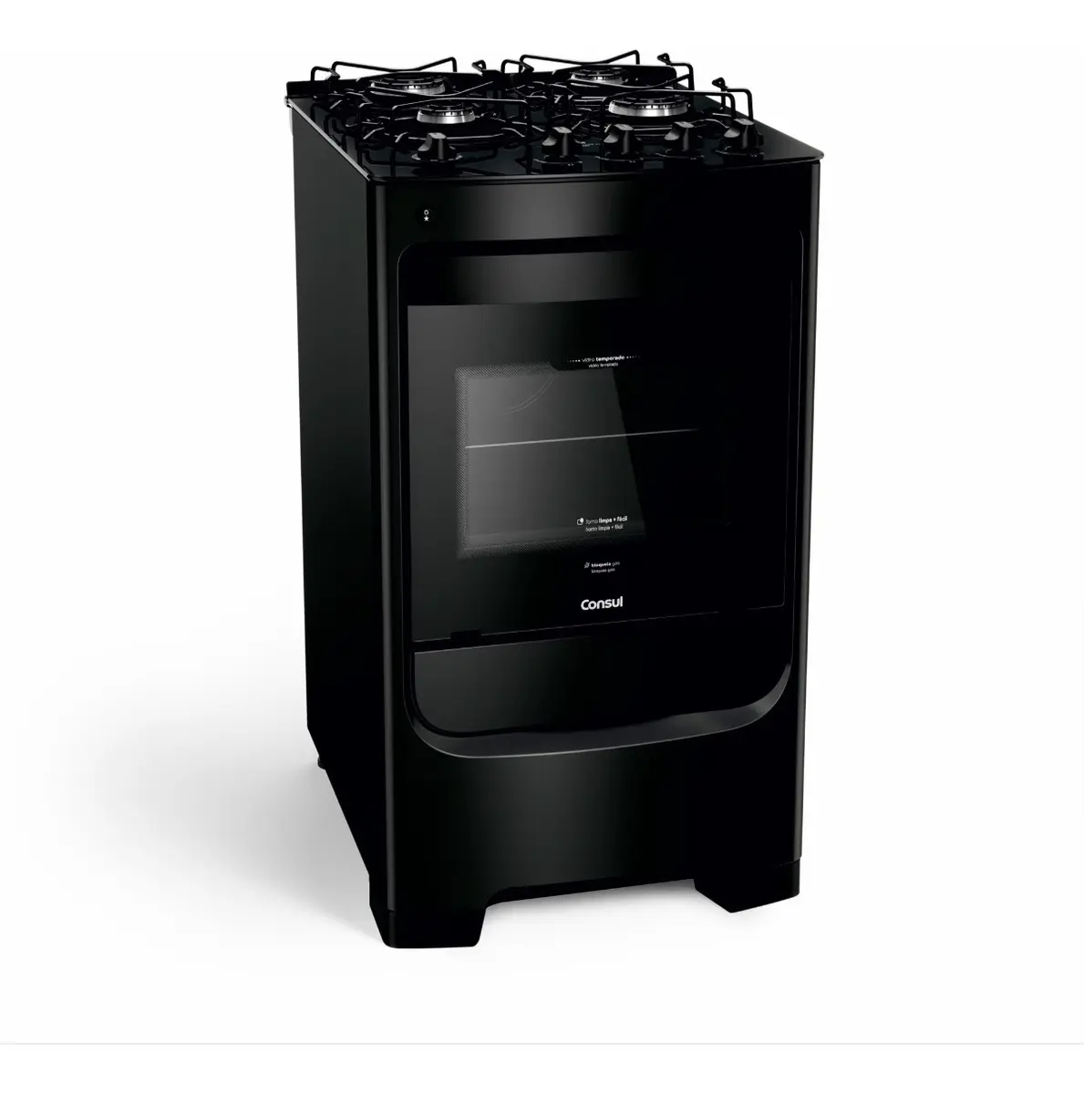 Fogão Consul Cfo4vbe Gas/Eléctrica 4 Bocas com Mesa de Vidro Cor Preto - Imagem 4