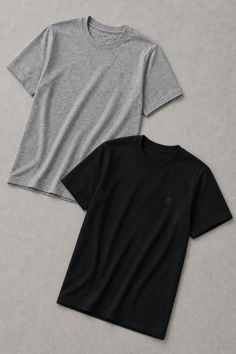 Kit 2 Camisetas Over Masculina Polo Wear Preto-mescla