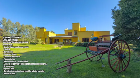 Casa Quinta En Alquiler Zona Don Bosco