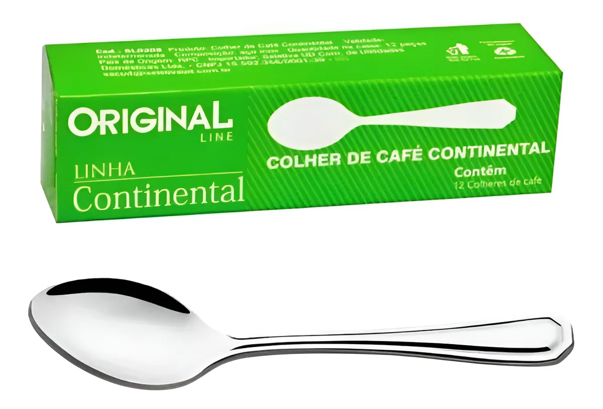 Colher De Café Continental Kit C/12 Unid