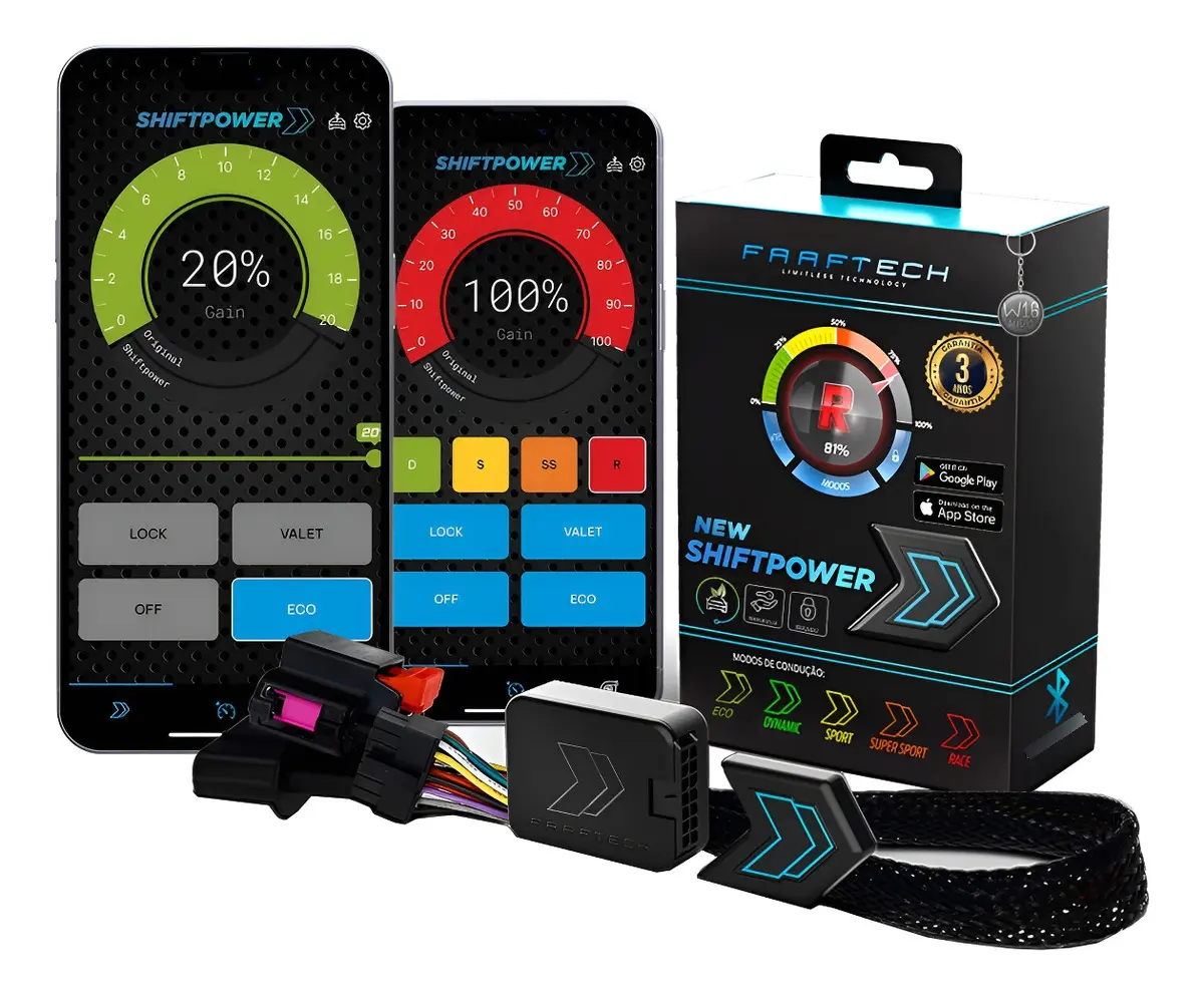 Chip Modulo Acelerador Boost Pedal Faaftech Shiftpower App (Conf. Compatibilidade)  - chip acelerador, modulo chip shiftpower, chip shiftpower