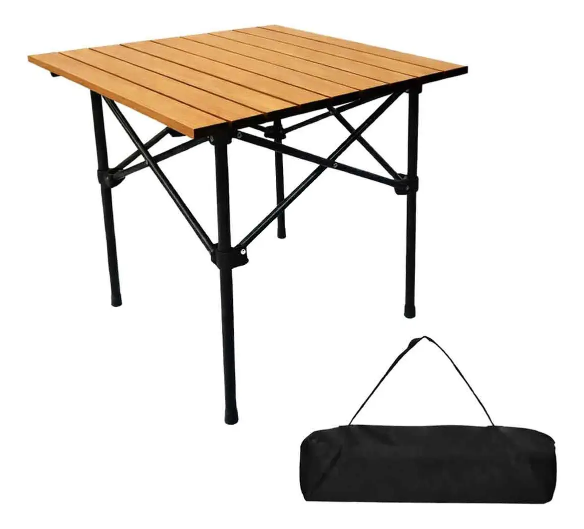 Mesa Plegable Enrollable Camping Exterior Portatil Reforzada