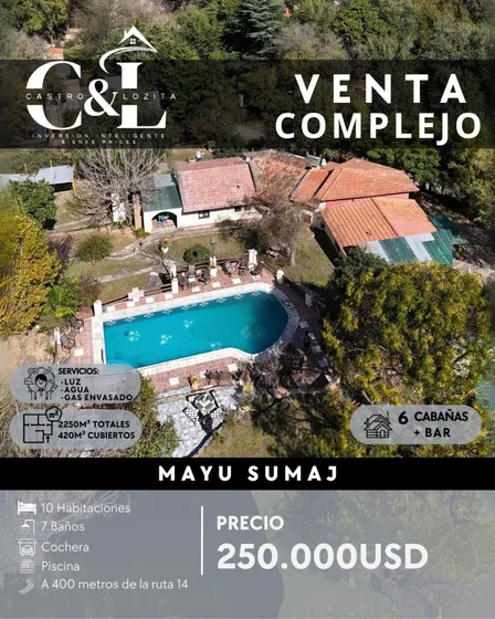 Complejo Turistico + Resto-bar + Pileta En Mayu Sumaj