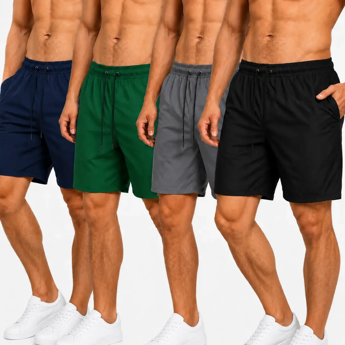 Kit 4 Bermudas Masculina Shorts Praia Tactel Academia Treino