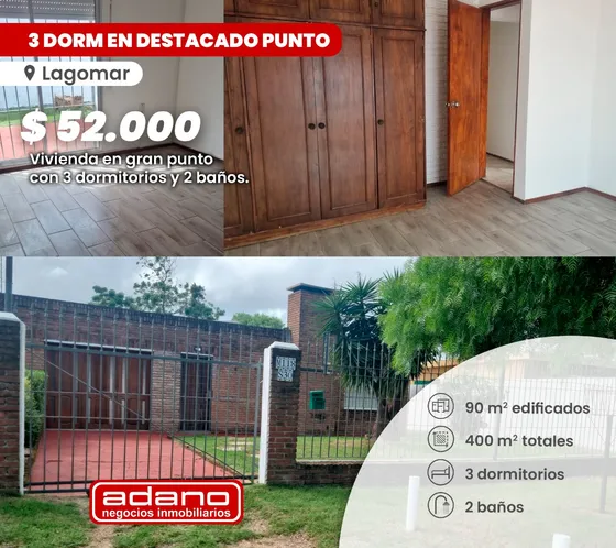 Adano Alquila 3 Dormitorios En Lagomar Sur