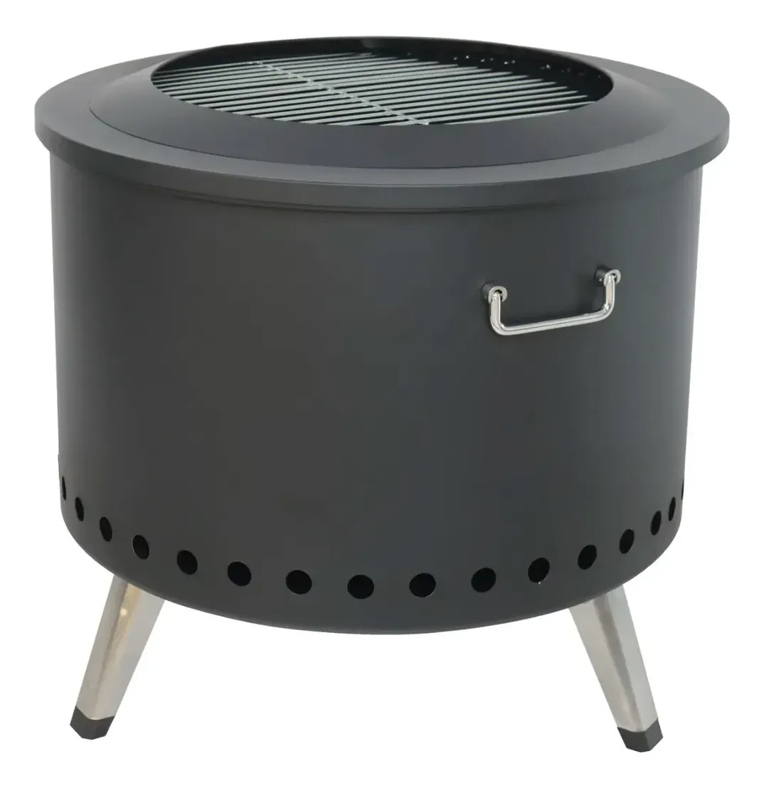 Brasero Parrillero Sin Humo Doble Combustión 57cm Casa Viva