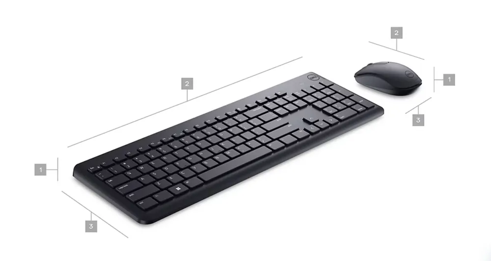 Teclado E Mouse Sem Fio Dell Km3322w - Imagem 3