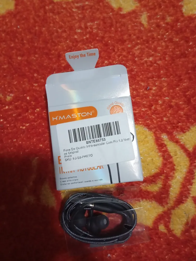 Fone De Ouvido Intra-auricular Com Fio 1.2 Metros Original Fone De Ouvido Intra-auricular Com Fio 1.2 Metros Original