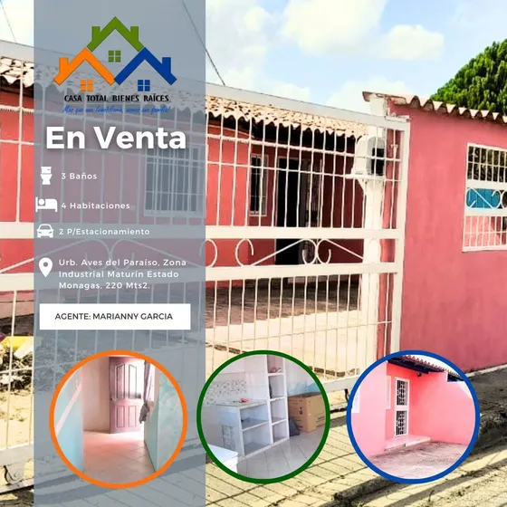 Se Vende Casa En La Urb. Aves Del Paraiso Zona Industrial