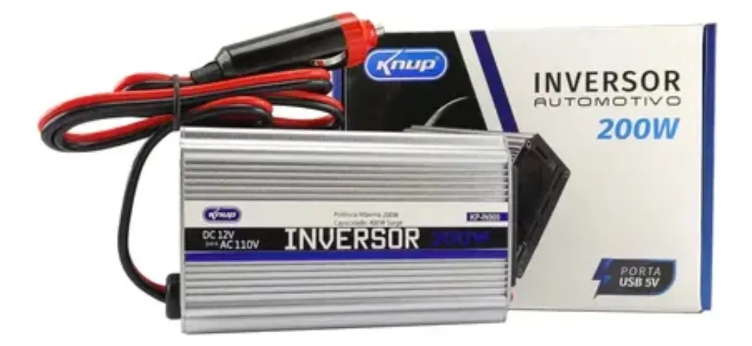 Inversor Tensão 12v 110v 200w Veicular Transformador Tomada