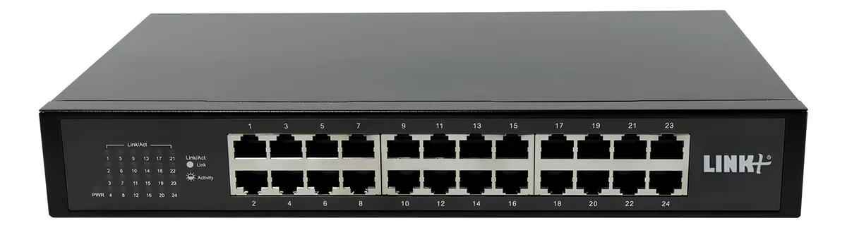 Switch Gigabit Link+ 24 Portas 10/100/1000 Mbps Comutação 48gbps Rack