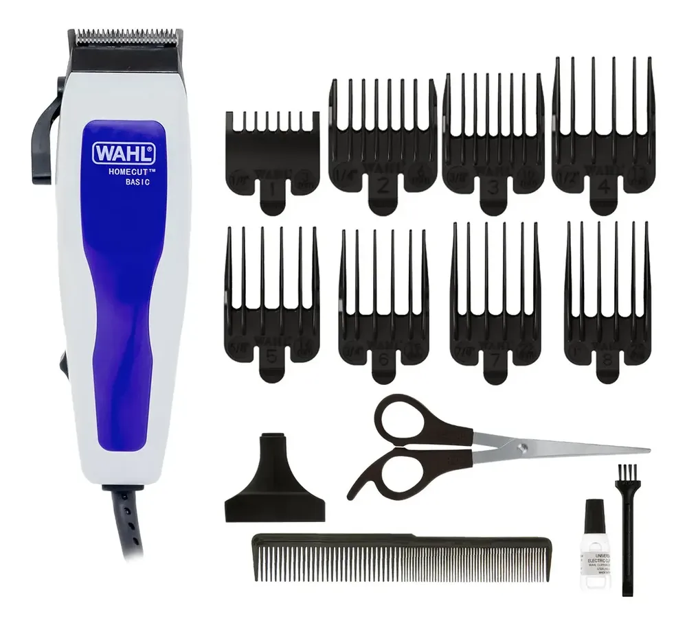 Wahl Maquina de Corta Cabelo Home Cut Basic 220v Lâmina Autoafiável Motor 9W de Potência 8 Pentes de Altura