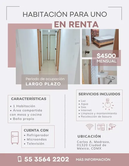Habitación Privada Con Baño Propio En Renta 