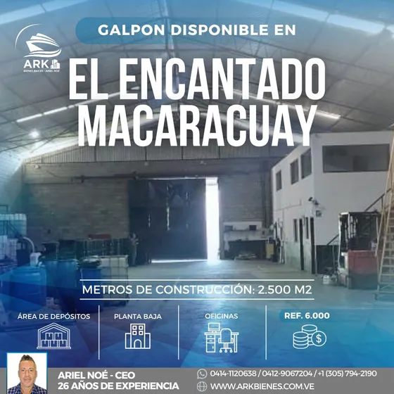 (#1187) Galpón De 2.500 M2 En El Encantado - Macaracuay