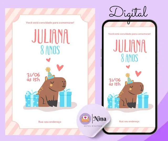Convite Digital Capivara