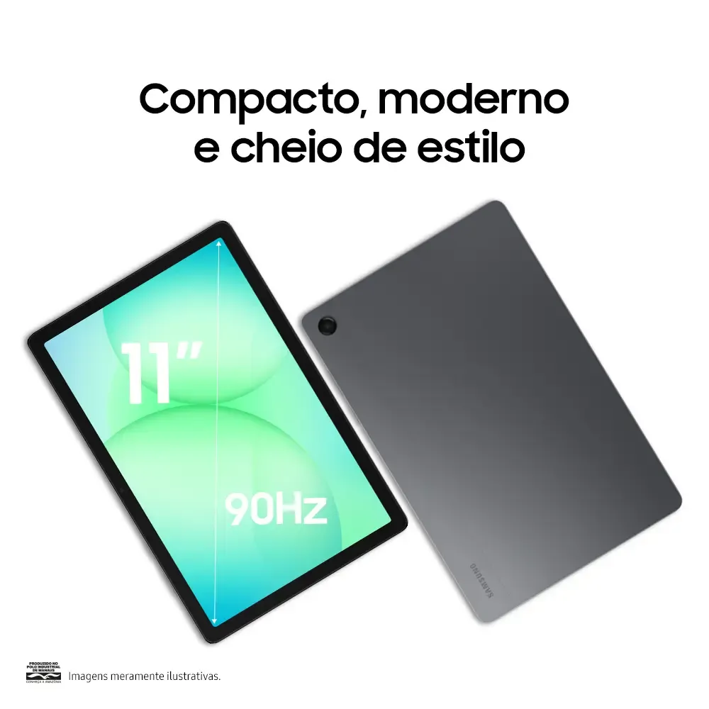 Tablet Samsung Galaxy Tab A11+, 128gb, 6gb Ram, Tela De 11 , Câmera Traseira 8mp, Wifi, Android 16 Cinza