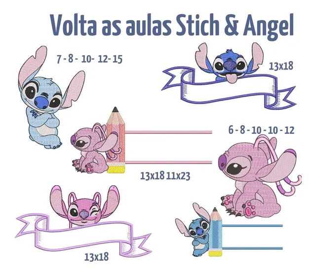 Volta As Aulas Stich E Angel Matriz De Bordado
