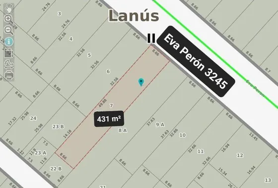 Terreno  De 8,66  X  50, Con 2 Locales,zona Comercial, Ideal Inversor!