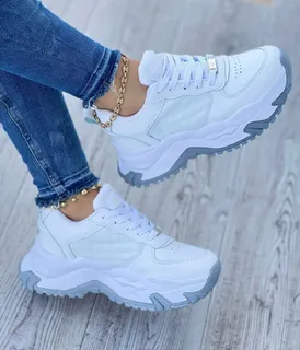 Tenis Destalonados Mujer Blanco MercadoLibre 📦